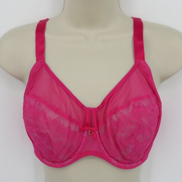 Chantelle 30H Pink Lace Underwire Bra Revele Moi Perfect Fit Style C15710 - Picture 15 of 16